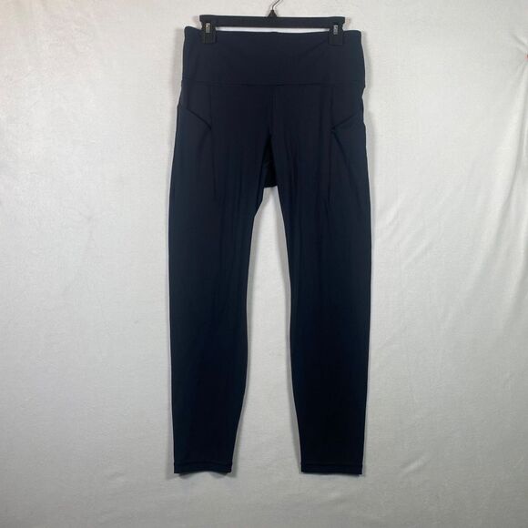 Savage X Fenty Black Leggings, Size L — Side Slip Pockets, 26″ Inseam - Picture 1 of 10